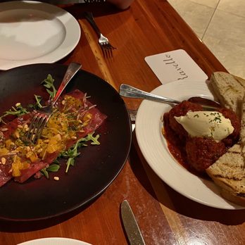 Ravello - Tuna crudo and meatballs with mascarpone - Italian Near Me - Orlando, Florida