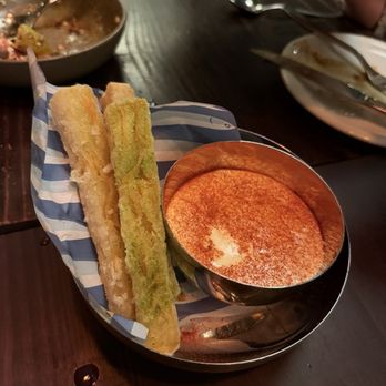 The Anchovy Bar - patatas bravas, wagon wheel cheese - crispy potatoes and light creamy cheese - Seafood Near Me - San Francisco, California