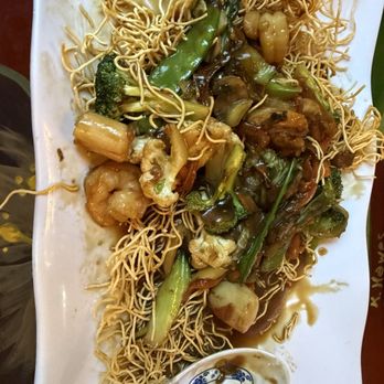 Indochine - Shrimp and scallops in a nest - Asian Fusion Near Me - Wilmington, North Carolina