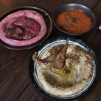 Miss Ada - Beet puree, baba ganoush, matbuhka - Mediterranean Near Me - Brooklyn, New York
