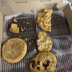 Insomnia Cookies - Peanut Butter, chocolate chip and snickerdoodle.