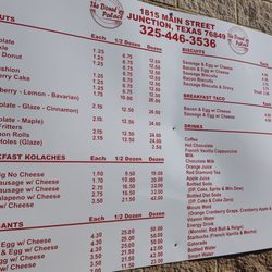 Donut Palace - Menu Oct 2026
