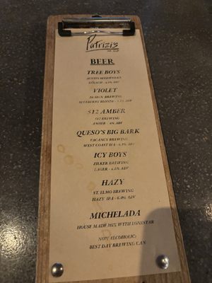 Menu photo 2 Patrizi's Austin, TX