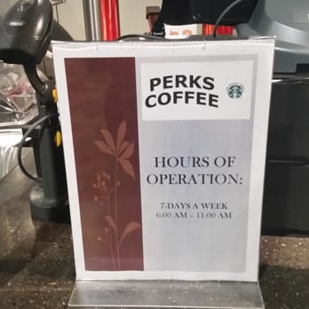 Perks Coffee - a sign for hours of operation - Coffee & Tea Near Me - Las Vegas, Nevada Perks Coffee - a sign for hours of operation - Coffee & Tea Near Me - Las Vegas, Nevada