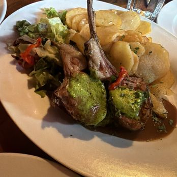 L’Ardoise Bistro - Pan Roasted Rack of Lamb, very good according to the people who eat lamb. - French Near Me - San Francisco, California L’Ardoise Bistro - Pan Roasted Rack of Lamb, very good according to the people who eat lamb. - French Near Me - San Francisco, California