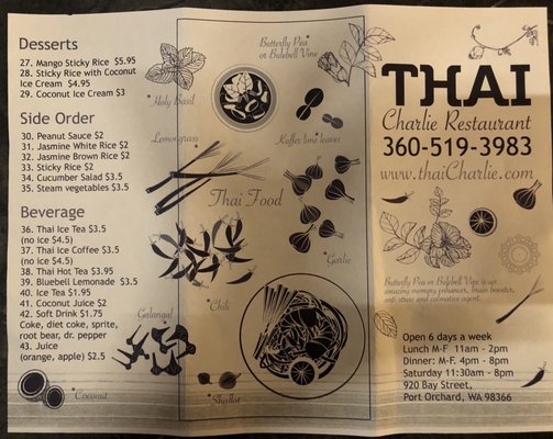 Menu photo 6 Thai Charlie's Restaurant Port Orchard, WA Menu photo 6 Thai Charlie's Restaurant Port Orchard, WA