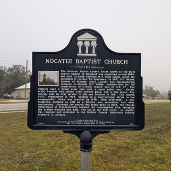 Nocatee Baptist Church - Nocatee Baptist Church Historical Marker, Arcadia - Landmarks & Historical Buildings Near Me - Arcadia, Florida Nocatee Baptist Church - Nocatee Baptist Church Historical Marker, Arcadia - Landmarks & Historical Buildings Near Me - Arcadia, Florida