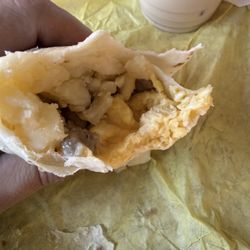 The Start Up Coffee - Sausage breakfast burrito