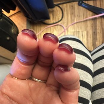 Kure Spa - This is the last time I went in 4 days later. Looks a few weeks grown out. Super chunky and bulky and painted far from the cuticle. - Nail Salons Near Me - Los Angeles, California Kure Spa - This is the last time I went in 4 days later. Looks a few weeks grown out. Super chunky and bulky and painted far from the cuticle. - Nail Salons Near Me - Los Angeles, California