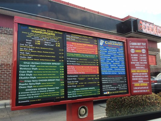 Menu photo 4 Cook Out Charlotte, NC