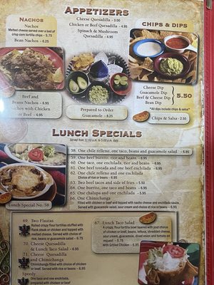 Menu photo 2 El Charro Mexican Restaurants Griffin, GA