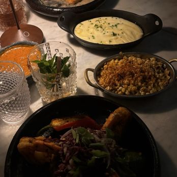 Toca Madera Scottsdale - Foreground - prawns Street corn Mashed potato's Salmon - Mexican Near Me - Scottsdale, Arizona Toca Madera Scottsdale - Foreground - prawns Street corn Mashed potato's Salmon - Mexican Near Me - Scottsdale, Arizona