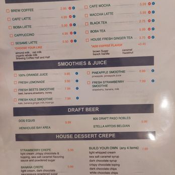 MQ Healthy Food - Drinks menu - New American Near Me - Millbrae, California