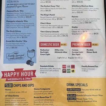 Chuy's - Menu - Mexican Near Me - Katy, Texas