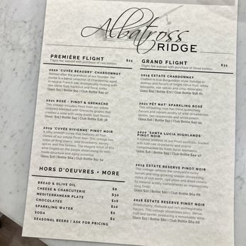 Albatross Ridge Winery & Kitchen - Perfect menu - Wine Bars Near Me - Monterey, California Albatross Ridge Winery & Kitchen - Perfect menu - Wine Bars Near Me - Monterey, California