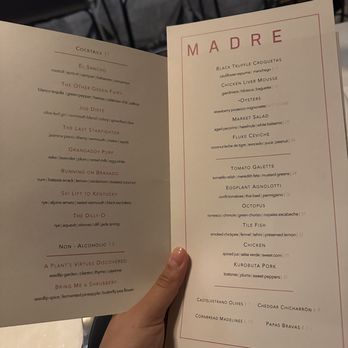 Madre - Menu - New American Near Me - Brooklyn, New York Madre - Menu - New American Near Me - Brooklyn, New York