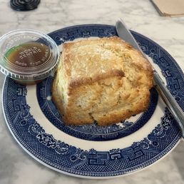 Biscuit with homemade apple butter Biscuit with homemade apple butter