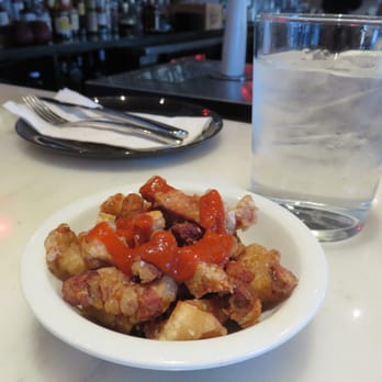 Estragon - Estragon's Tapas Blitz: Torreznos $3 (Chrispy Fried Pork Belly, Salsa Picante) 4/2016 - Tapas Bars Near Me - Boston, Massachusetts Estragon - Estragon's Tapas Blitz: Torreznos $3 (Chrispy Fried Pork Belly, Salsa Picante) 4/2016 - Tapas Bars Near Me - Boston, Massachusetts