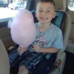 Loved his fresh cotton candy!