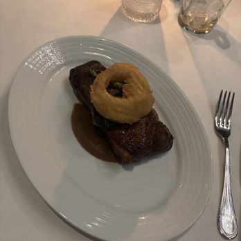 2 Spring - 14 oz strip steak (cooked to a lovely medium-rare as requested) - New American Near Me - Oyster Bay, New York
