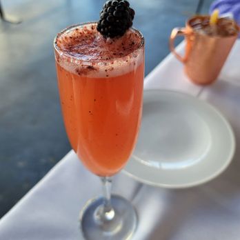 Crossroads Kitchen - Berry mimosa - Vegan Near Me - Los Angeles, California