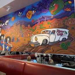 Cool mural inside restaurant Cool mural inside restaurant