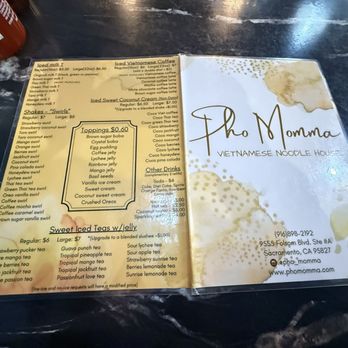 Pho Momma - Drink menu - Noodles Near Me - Sacramento, California Pho Momma - Drink menu - Noodles Near Me - Sacramento, California