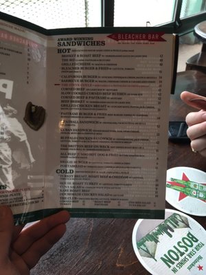 Menu photo 3 Bleacher Bar Boston, MA