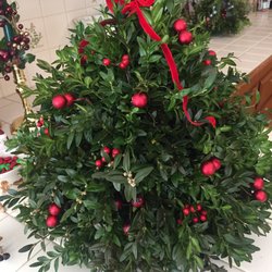 Gardens of the Blue Ridge - Our group made tabletop boxwood trees with boxwood tips from gardens of the blue ridge !