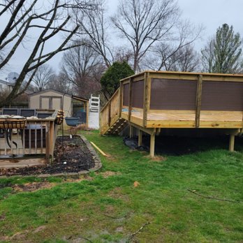 Handyman Etc - New Deck and hand rails with privacy mesh. - Handyman Near Me