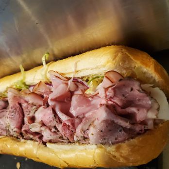 Battistas - The Biggy Big! Italian Beef + Ham +  L+t + onion +  Battistas Sauce - Italian Near Me - Cedar Lake, Indiana
