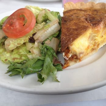 Zakes Cafe - Crab and shrimp quiche. Lettuce was a little brown but it was good. - New American Near Me - Fort Washington, Pennsylvania Zakes Cafe - Crab and shrimp quiche. Lettuce was a little brown but it was good. - New American Near Me - Fort Washington, Pennsylvania