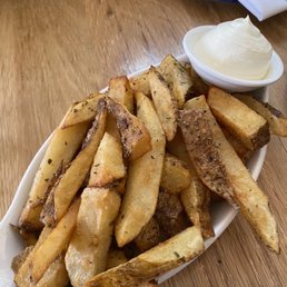 Tiganites Patates Fried Potato Wedges