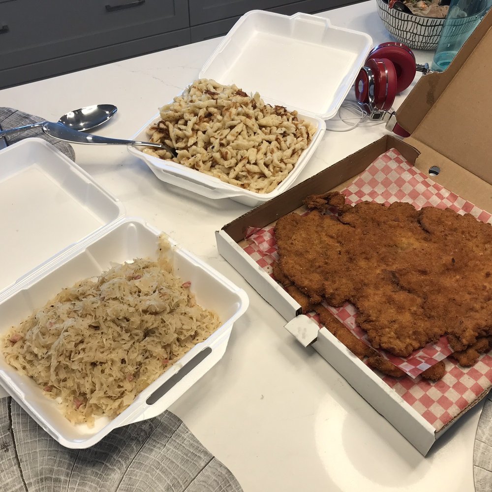 Duna Bistro - What a dinner! Pork Schnitzel, spaetzle, sauerkraut... - Hungarian Near Me - Ottawa, Ontario Duna Bistro - What a dinner! Pork Schnitzel, spaetzle, sauerkraut... - Hungarian Near Me - Ottawa, Ontario