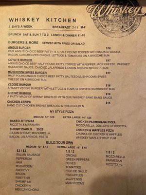 Menu photo 8 Whiskey Kitchen Mt Dora, FL