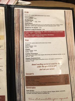 Menu photo 5 The St. John Restaurant St. Martinville, LA Menu photo 5 The St. John Restaurant St. Martinville, LA