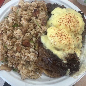 Button Up Cafe - 3. Korean Braised Short Rib Eggs Benny - Breakfast & Brunch Near Me - Pearl City, Hawaii Button Up Cafe - 3. Korean Braised Short Rib Eggs Benny - Breakfast & Brunch Near Me - Pearl City, Hawaii