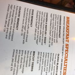 Just some of their breakfast items Just some of their breakfast items