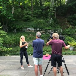On The Mat Yoga Studio - Ramsay, the owner, was interviewed by Chronicle WCVB-TV about our outdoor yoga program during covid.