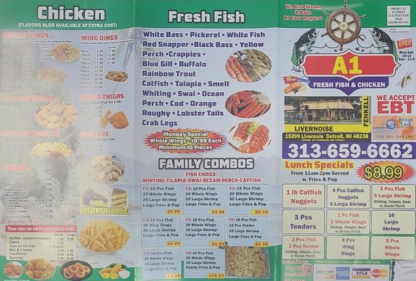 Menu photo 2 A1 fresh fish and chicken Detroit, MI Menu photo 2 A1 fresh fish and chicken Detroit, MI