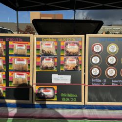 MI Fiesta Catering - MI Fiesta Catering menu at the Santa Rosa Original Certified Farmers Market on December 30, 2023.