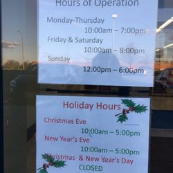 Fabric Place Basement - Business Hours as of December 22, 2016