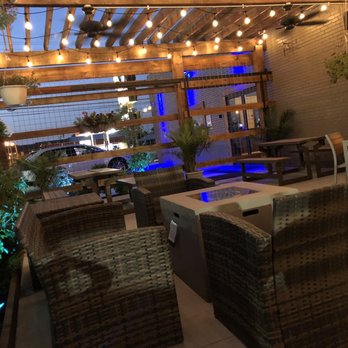 Las Palmas - a patio with wicker furniture and lights - Tex-Mex Near Me - Oklahoma City, Oklahoma Las Palmas - a patio with wicker furniture and lights - Tex-Mex Near Me - Oklahoma City, Oklahoma