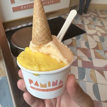 Pamina Dolce Gelato - Regular size with melon and tropicale - Gelato Near Me - New York, New York Pamina Dolce Gelato - Regular size with melon and tropicale - Gelato Near Me - New York, New York