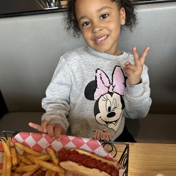 Marietta Burger Bar - She liked her hot dog without the bun and asked for a second! - Burgers Near Me - Marietta, Georgia Marietta Burger Bar - She liked her hot dog without the bun and asked for a second! - Burgers Near Me - Marietta, Georgia