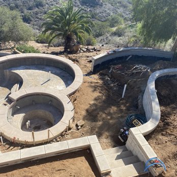 Cali-Scape Landscape Development - We have stairs!  Total of 64 steps from top of deck to bottom of pool area - Landscape Architects or Designers Near Me