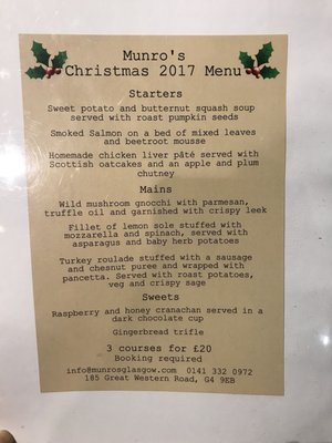 Menu photo 1 Munro's Glasgow, GLG Menu photo 1 Munro's Glasgow, GLG