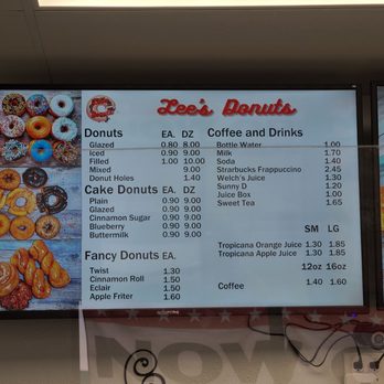 Lee’s Donuts - Menu - Donuts Near Me - San Antonio, Texas