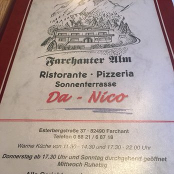 Da Nico - Menu - Italian Near Me - Farchant, BY Da Nico - Menu - Italian Near Me - Farchant, BY