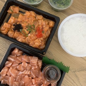 Basa Seafood Express - Shoyu Salmon Poke, Spicy Salmon Poke - Seafood Near Me - San Francisco, California